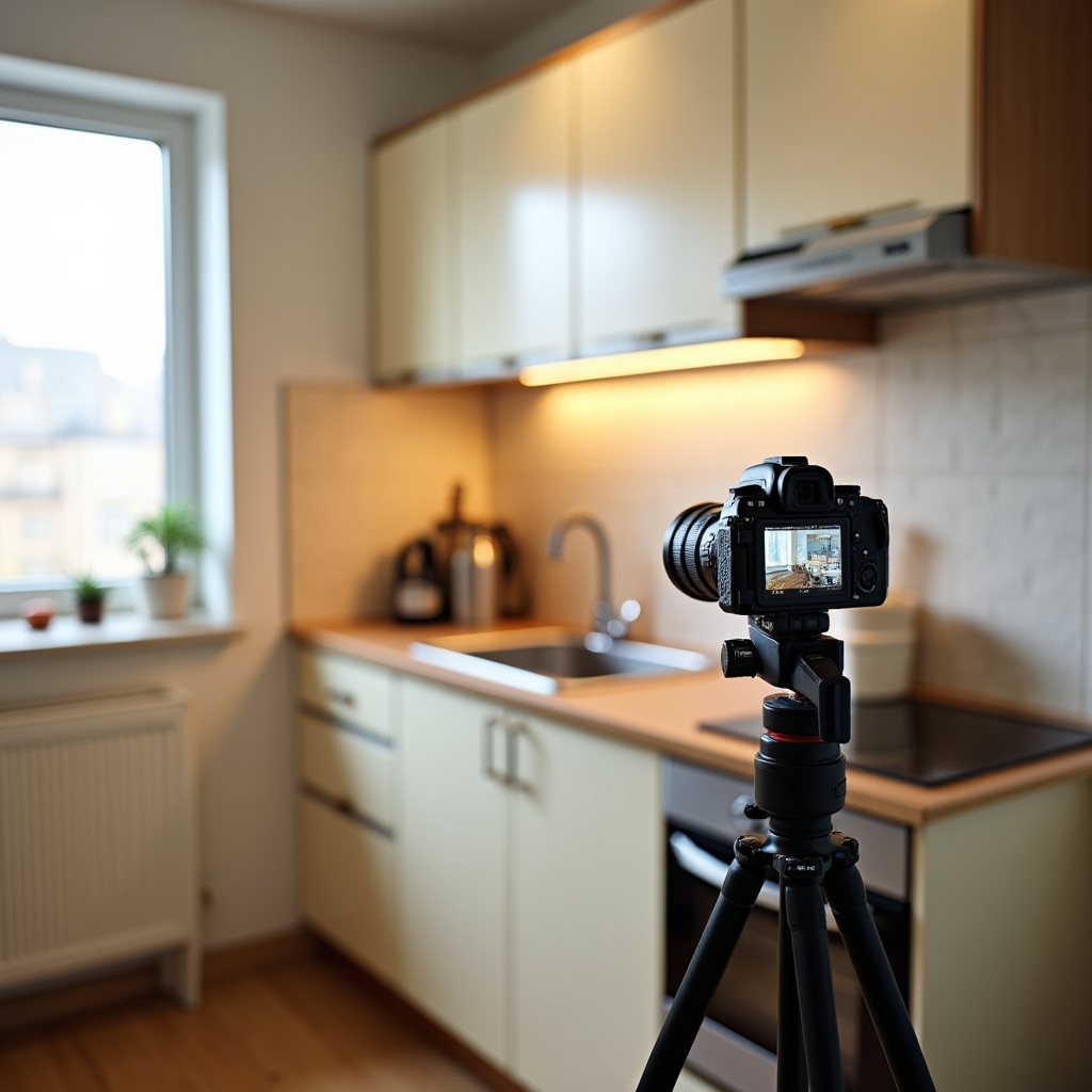 Kitchen appliances and surfaces photographed and documented systematically